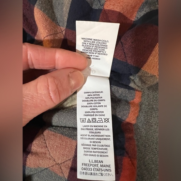 L.L. BEAN Gray flannel lined‎ bomber jacket size S. - Picture 12 of 15